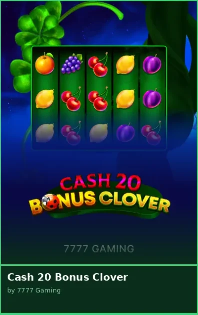 Cash 20 Bonus Clover