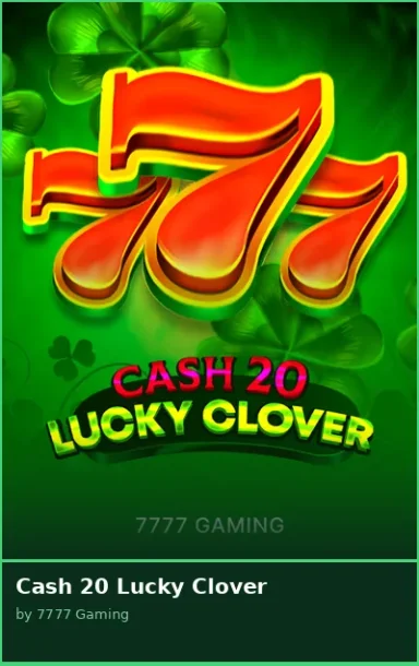 Cash 20 Lucky Clover